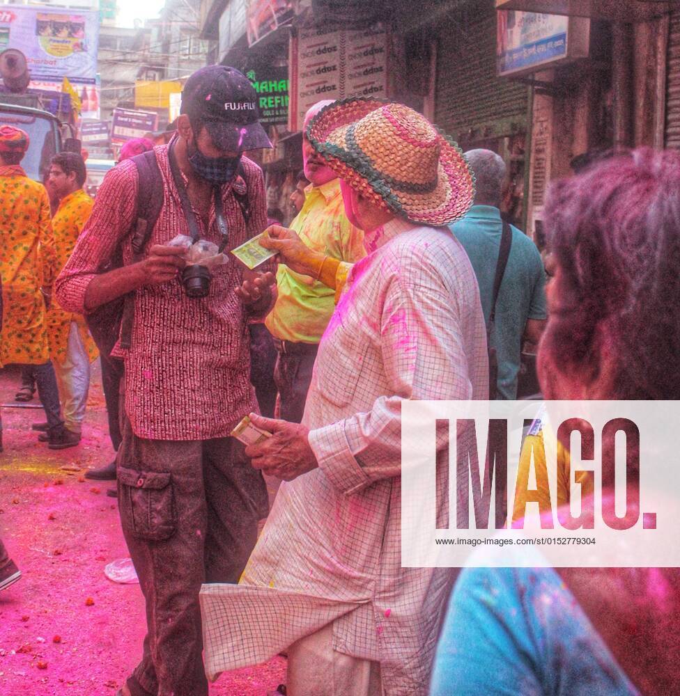 India Holi the Festival of Colours Devotees celebrate the festival of