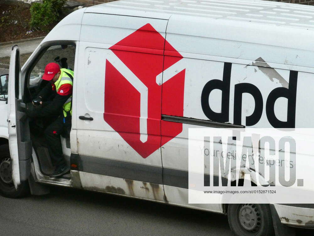 DPD parcel driver during delivery