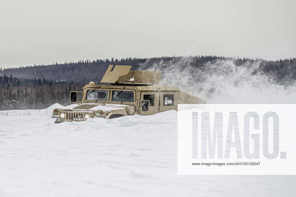 March 10, 2022 Eielson Air Force Base, Alaska, USA A Humvee