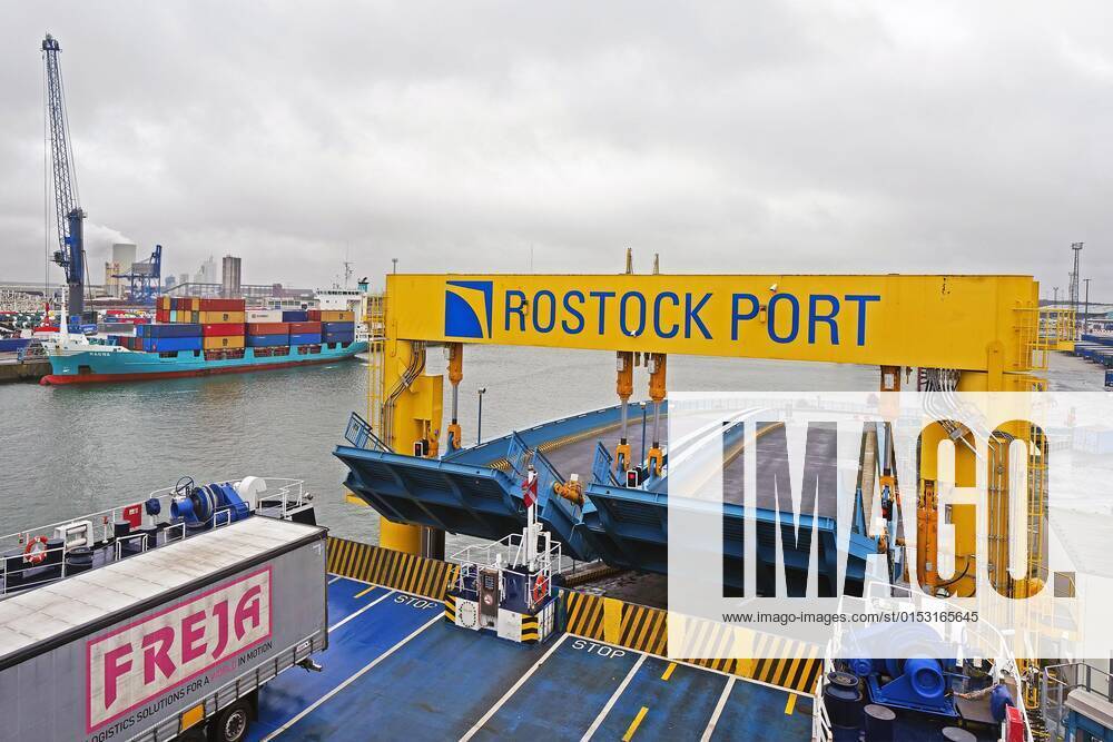 Rostock Port, ferry pier for the Scandinavian ferries in Rostock The
