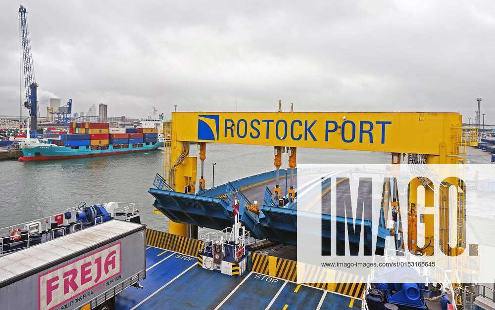 Rostock Port, ferry pier for the Scandinavian ferries in Rostock The