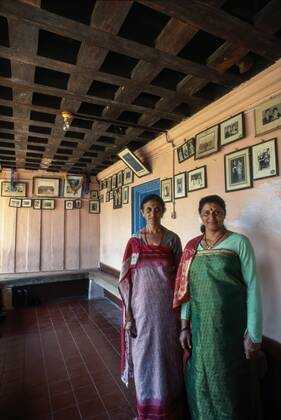 Kodava women in their traditional house in Kodagu, Coorg, Karnataka ...