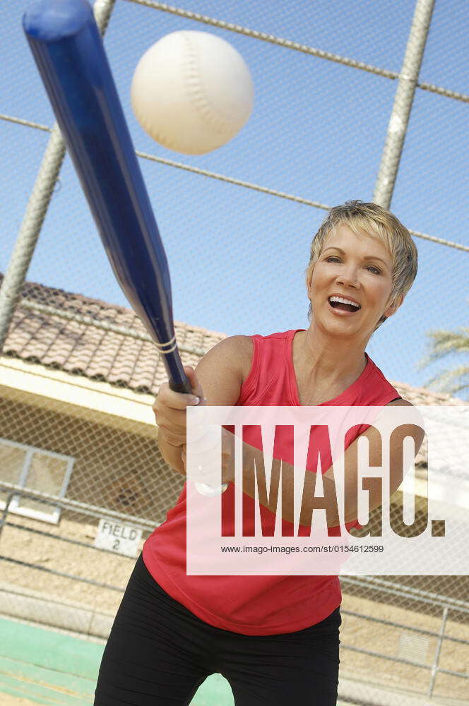 Woman Playing Baseball, model released, , 10041896, outdoors, day, low