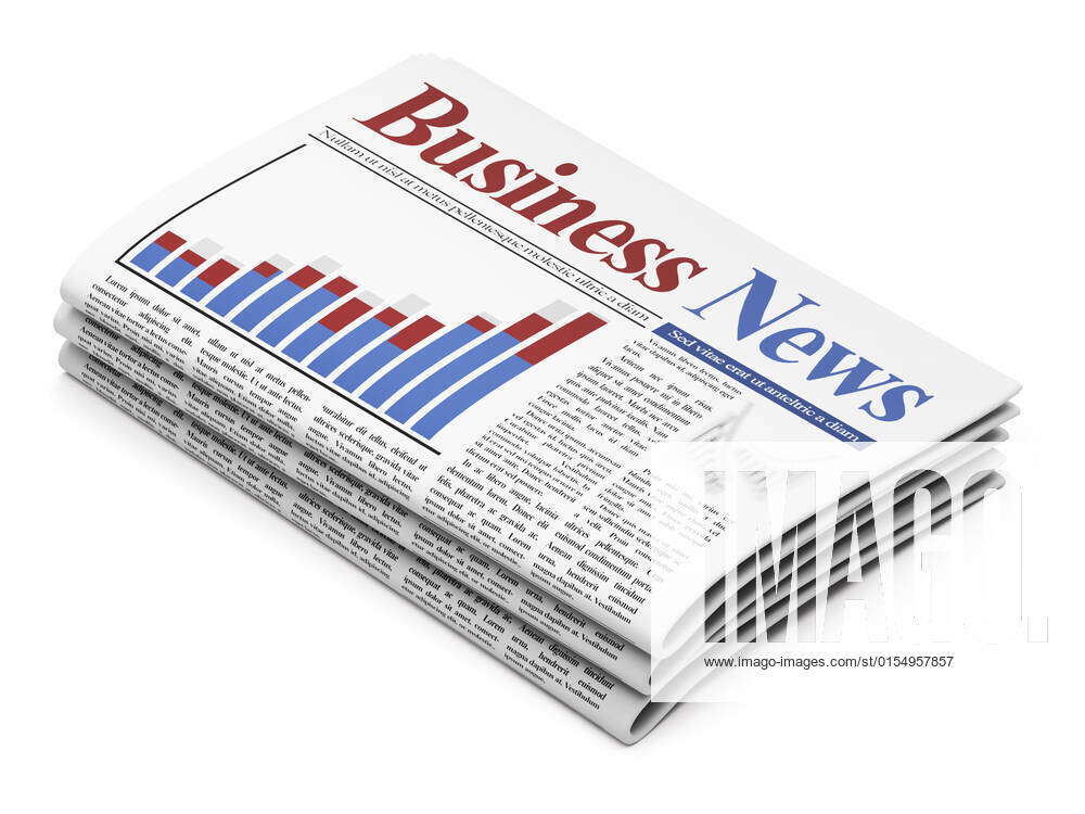 News concept: newspapers on white background, 3d render , 7423550, 3d ...