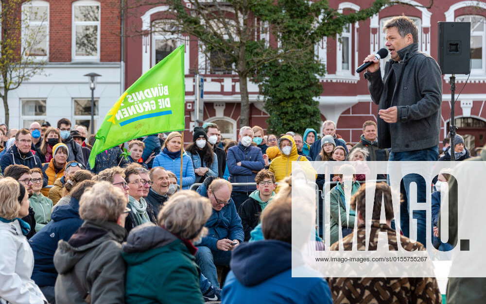 Kiel 14 April 2022 Wahlkampf Bündnis 90 Die Grünen In Schleswig Holstein Ein Kämpferischer Bu 9515