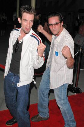 Thomas Ian Nicholas and brother Tim Scarne at the Los Angeles Premiere and  party for the