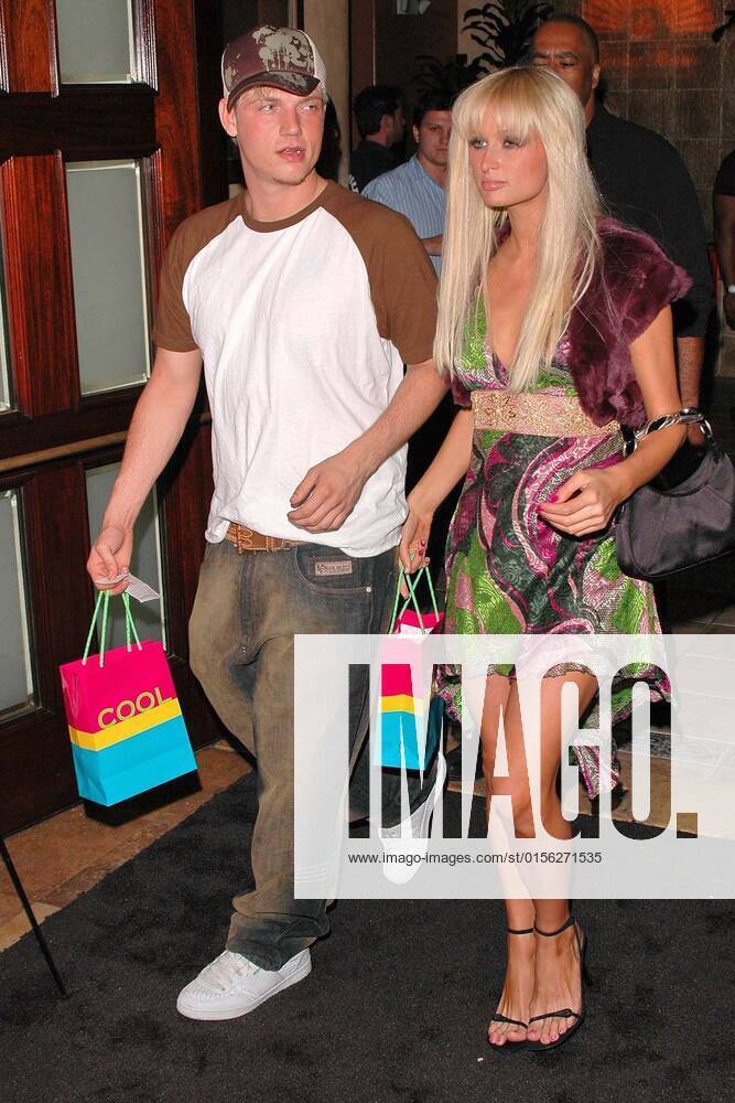 Nick Carter and Paris Hilton at the Shane West Birthday Party sponsored by  Ralph Lauren Fragrances