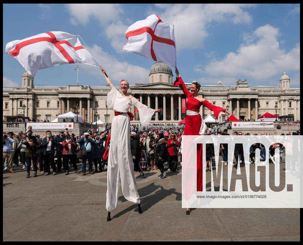 . 23 04 2022. London, United Kingdom. St s Day Trafalgar Square