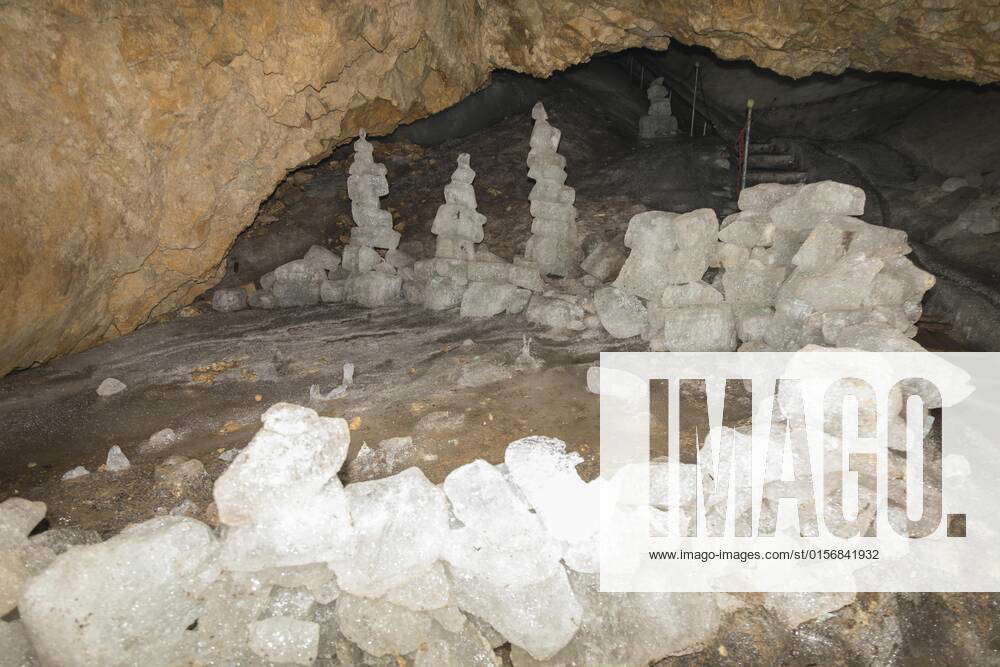 Eis in der Schellenberger Eishöhle, Berchtesgaden, Bayern, Deutschland
