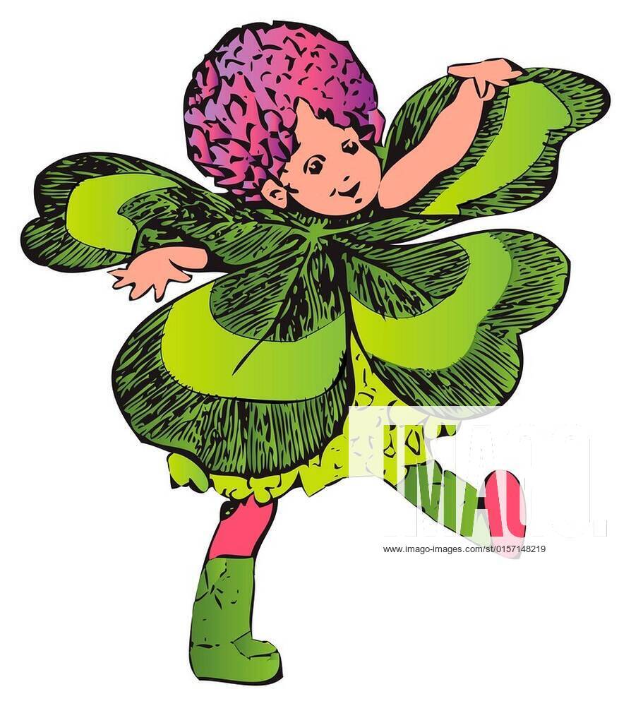 Clover or Trifolium child-flower Painted off The Flower Children: The ...