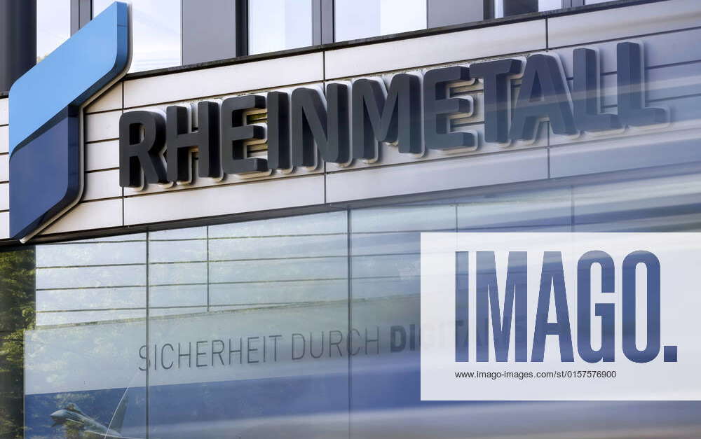 The Rheinmetall logo on the building of Rheinmetall AG The Düsseldorf ...