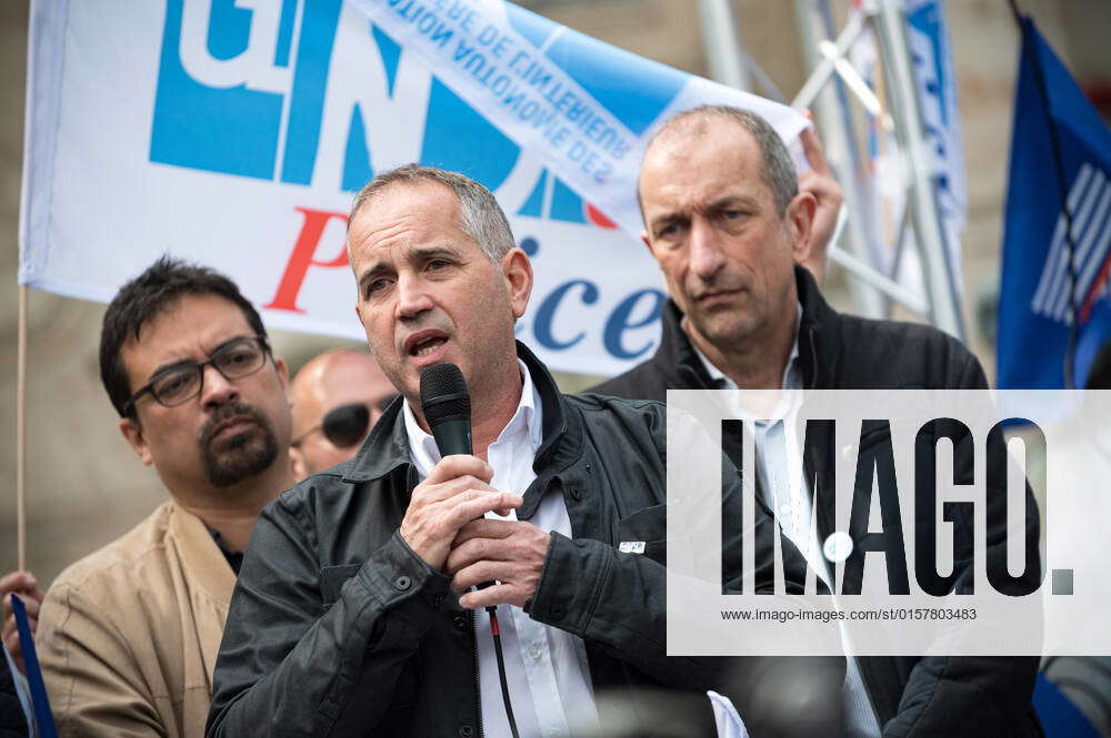 Police Demonstration In Paris Olivier Varlet, secretary general of the ...