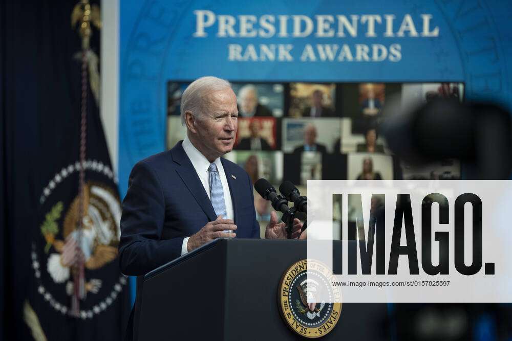 United States President Joe Biden speaks during an event honoring the