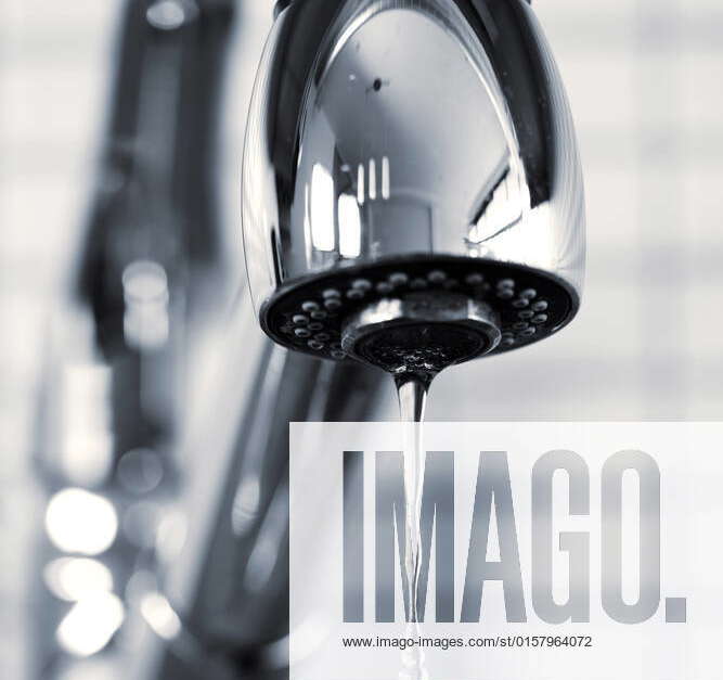 Water dripping from stainless steel kitchen faucet , 2271913, faucet