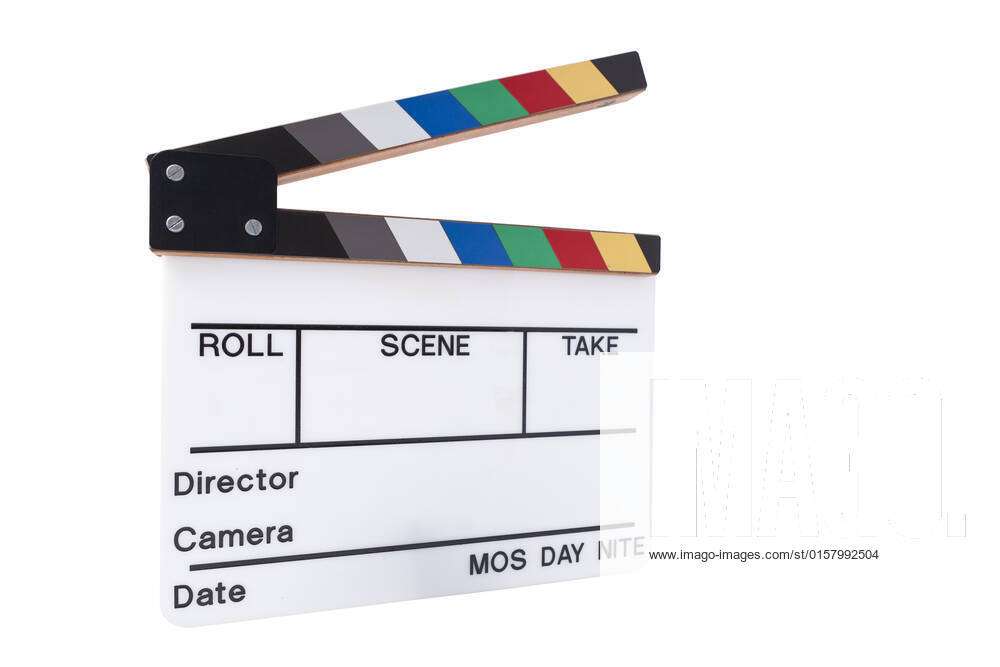 Film Clapperboard Isolated On White Background Blank Movie Clapper