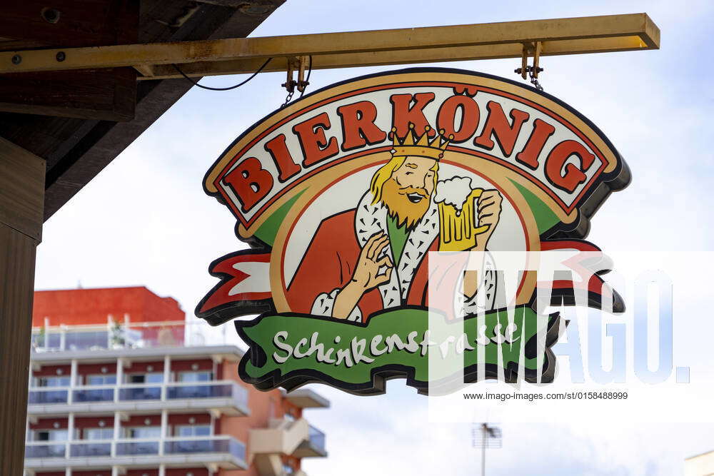 Logo Beer King on the socalled ham road on the island of Mallorca Logo