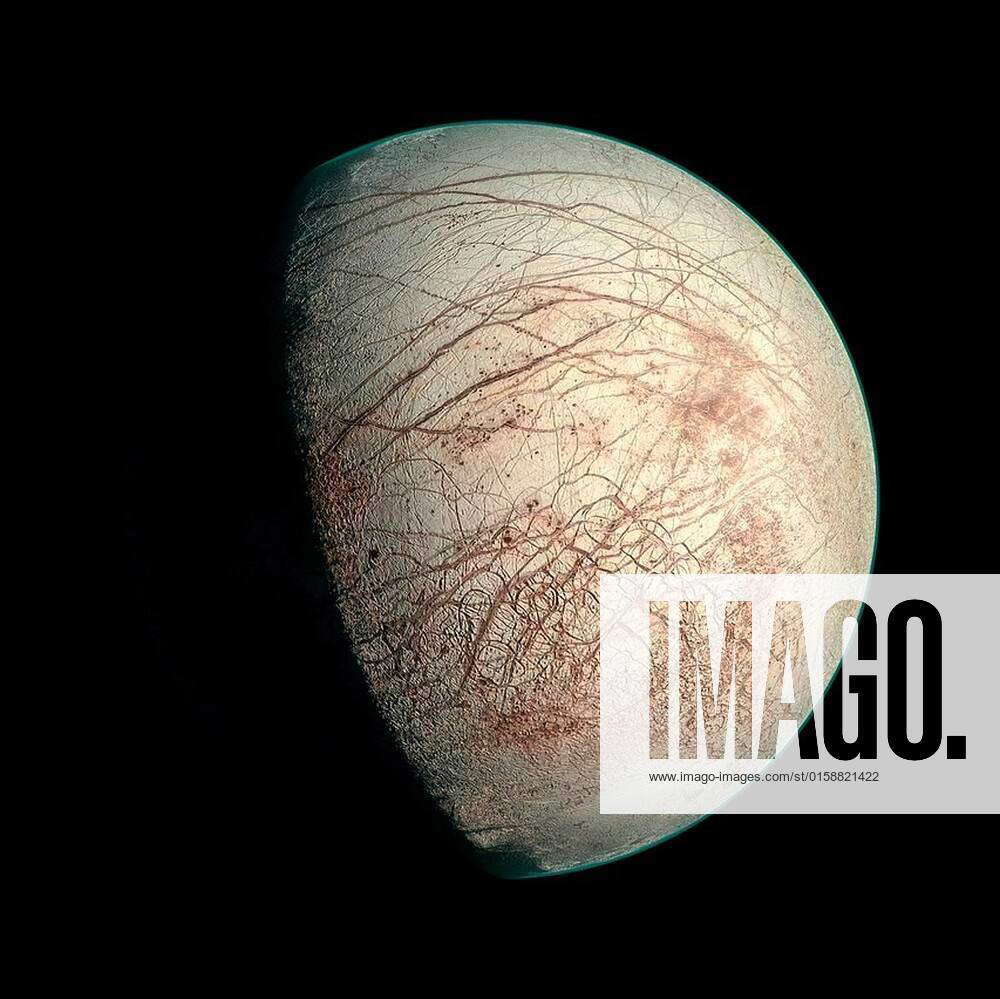 Europa Solar System space isolated illustration