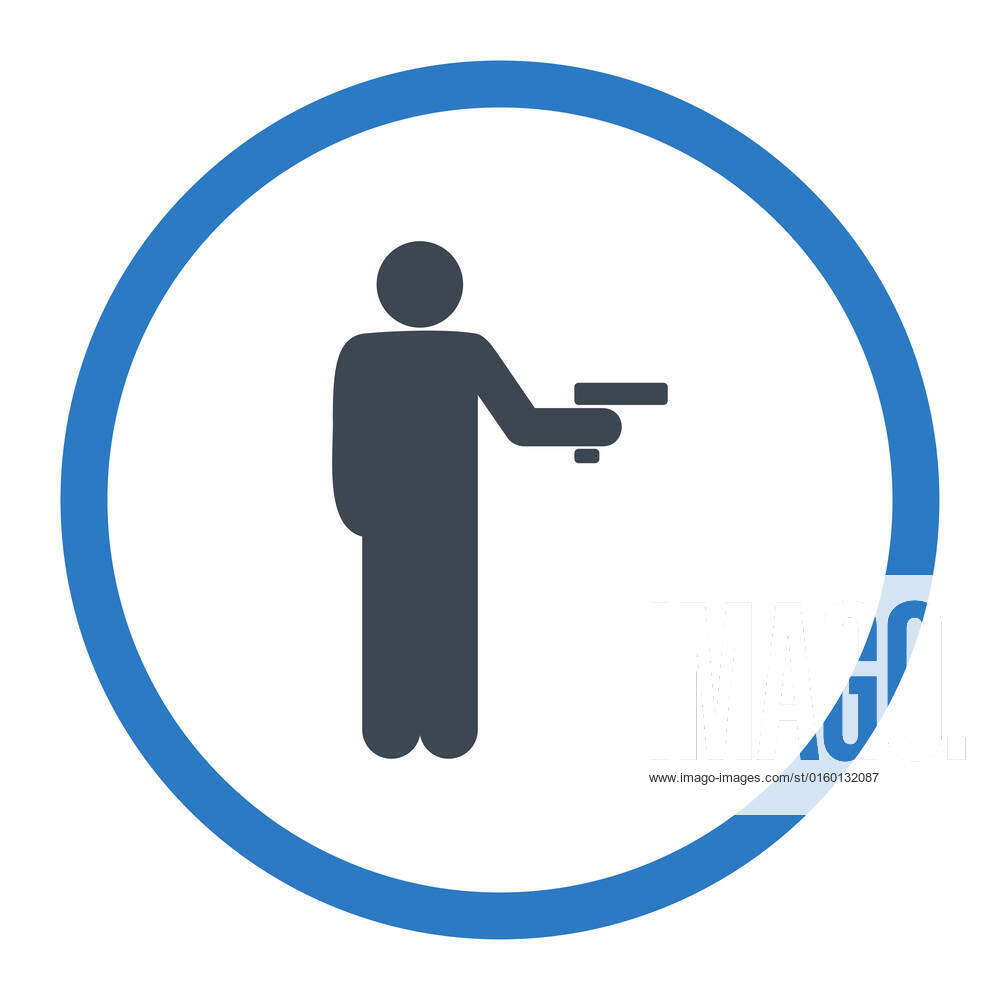Robbery glyph icon. This rounded flat symbol is drawn with smooth blue ...