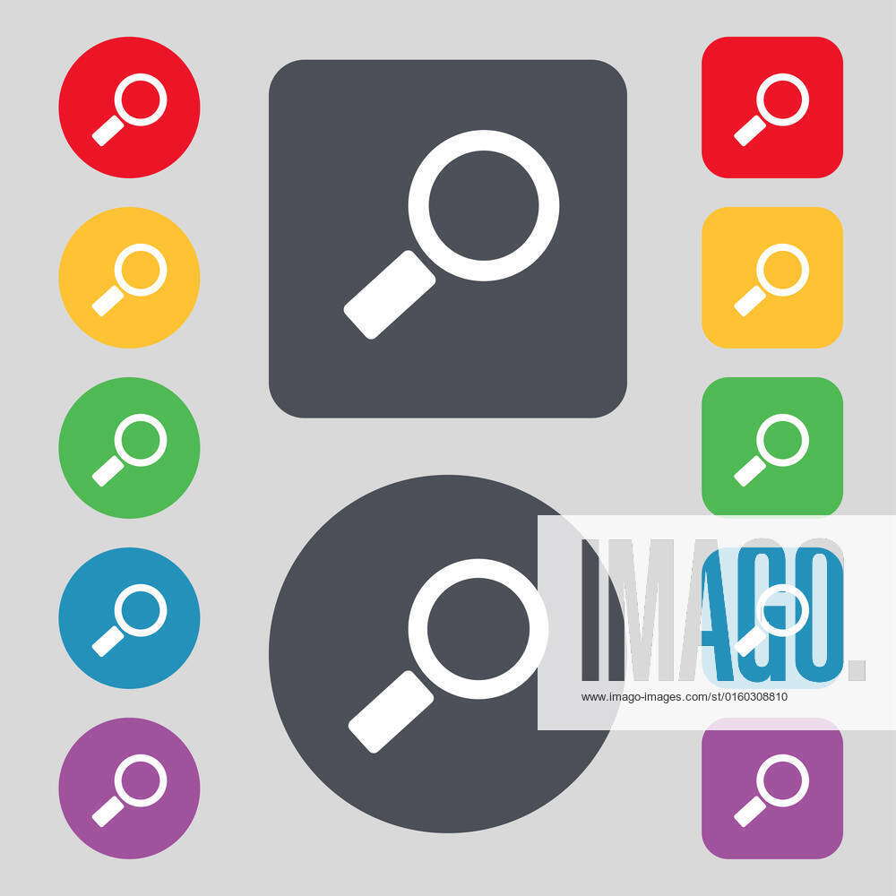 Magnifier glass sign icon. Zoom tool button. Navigation search symbol