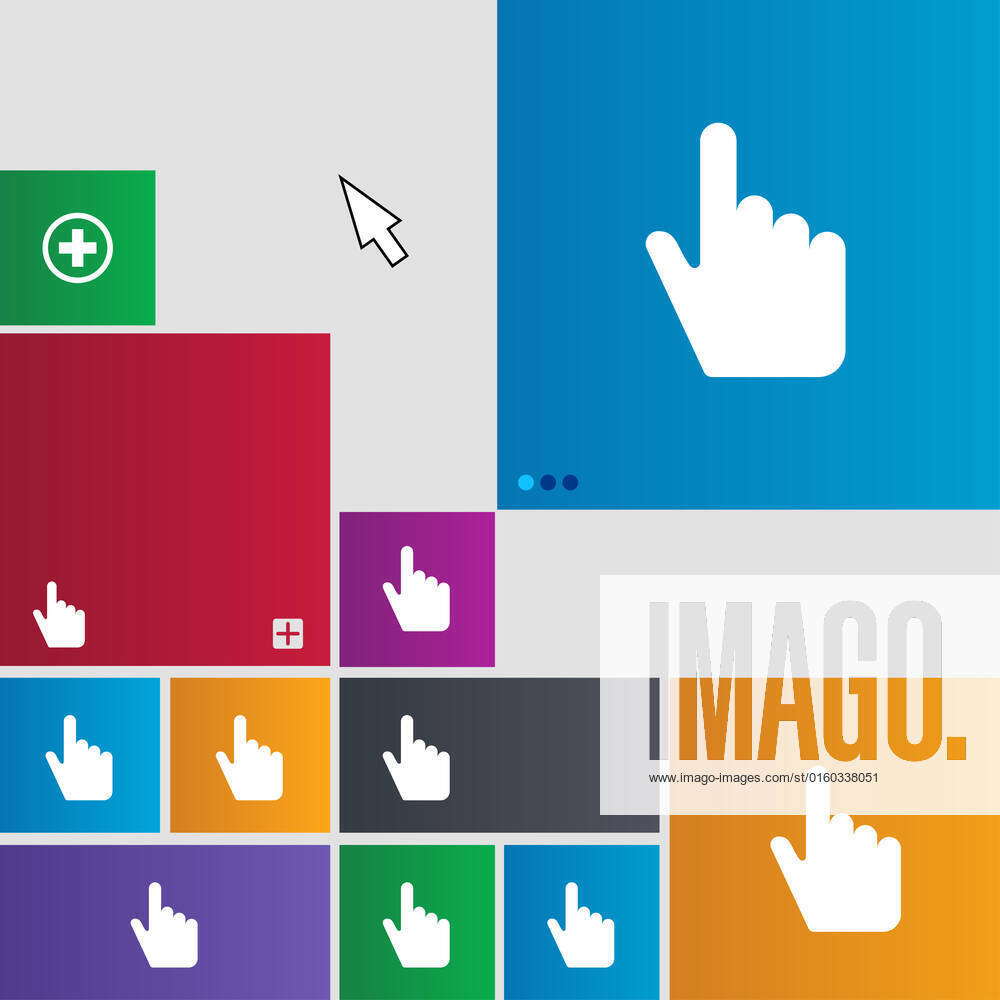 Cursor icon sign. buttons. Modern interface website buttons with cursor ...