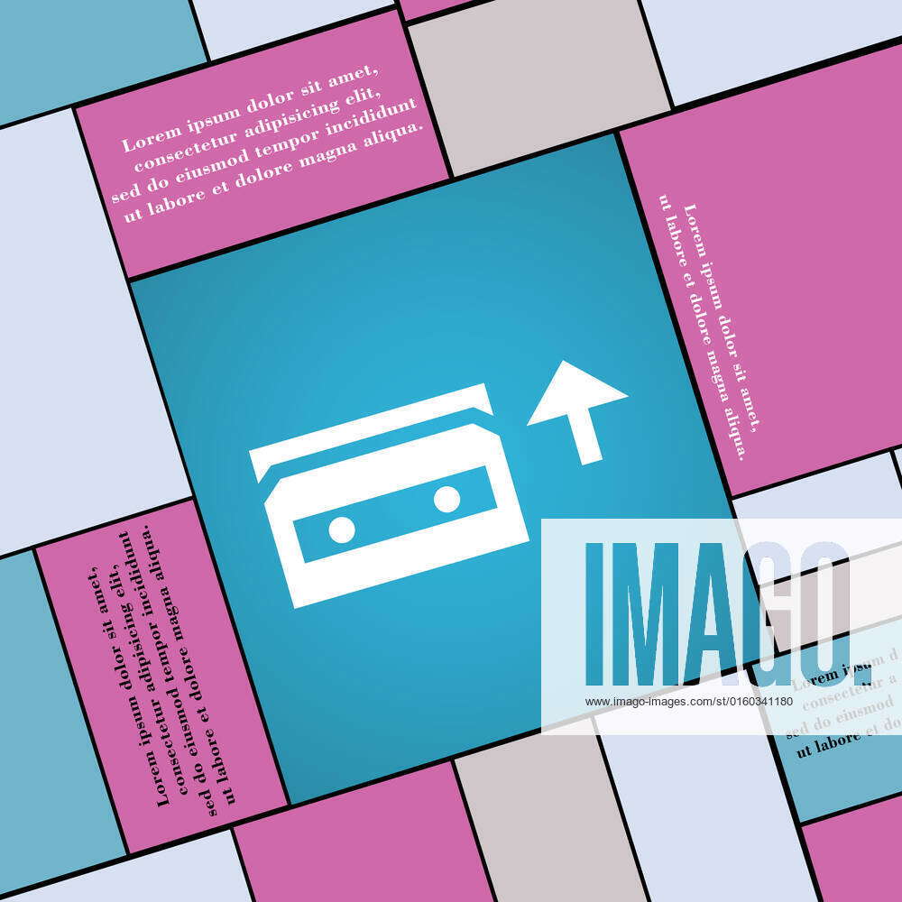 Audio cassette icon sign. Modern flat style for your design ...