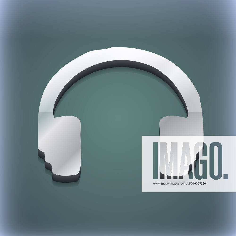Headsets icon symbol. 3D style. Trendy, modern design with space for ...