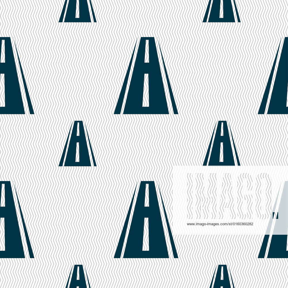 Geometric Road Pattern Road icon sign. Seamless pattern with geometric texture. illustration ...