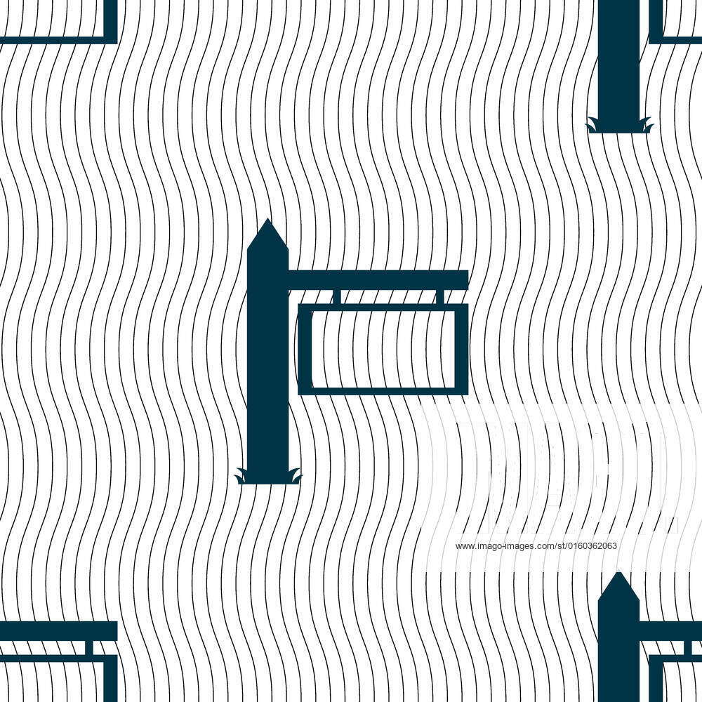 Information Road Sign icon sign. Seamless pattern with geometric ...