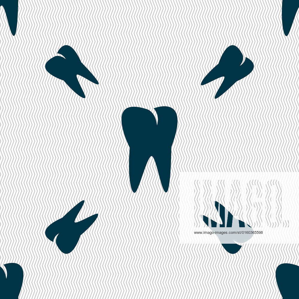 Tooth icon. Seamless pattern with geometric texture. illustration ...