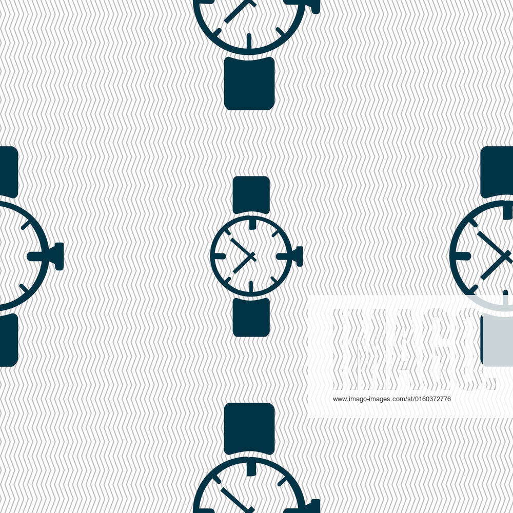 Watches icon symbol . Seamless abstract background with geometric ...