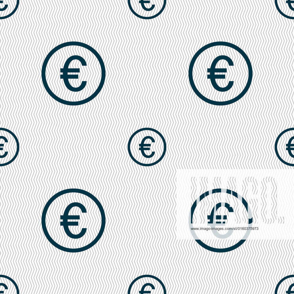 Euro icon sign. Seamless abstract background with geometric shapes ...
