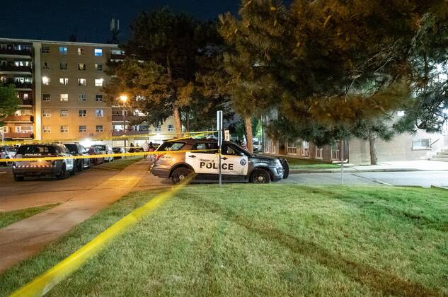 June 17, 2022, Toronto, Ontario, Canada: Police work the scene of a ...