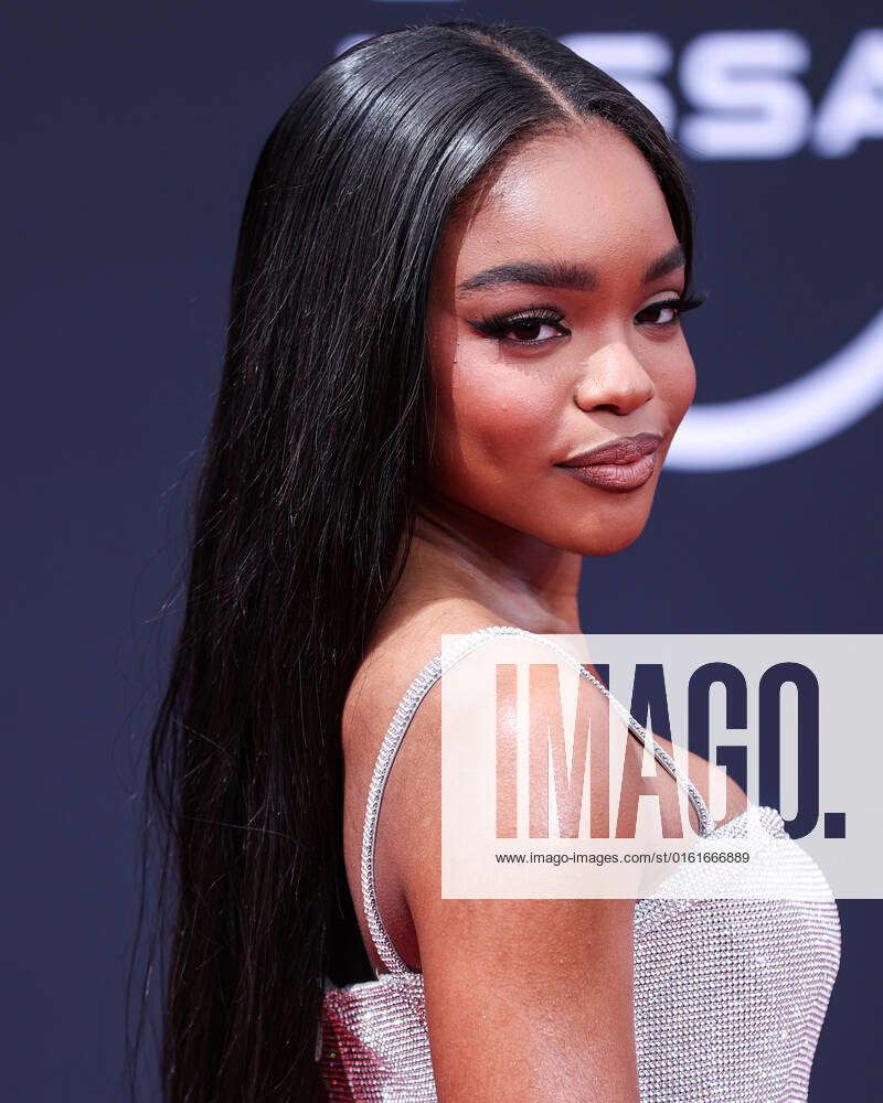 BET Awards 2022 American actress Marsai Martin wearing a Dolce and