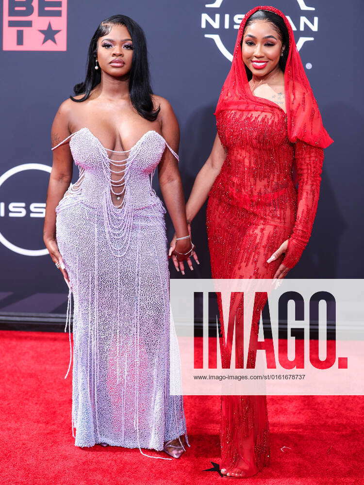 BET Awards 2022 Red Carpet JT and Yung Miami of City Girls arrive at