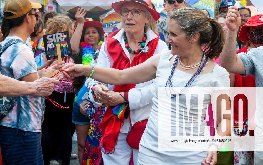 Chrystia Freeland Takes Part In Pride Parade 2022 In Toronto Toronto ...