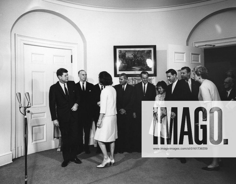 Presentation of the 1st White House Guide Book to President Kennedy