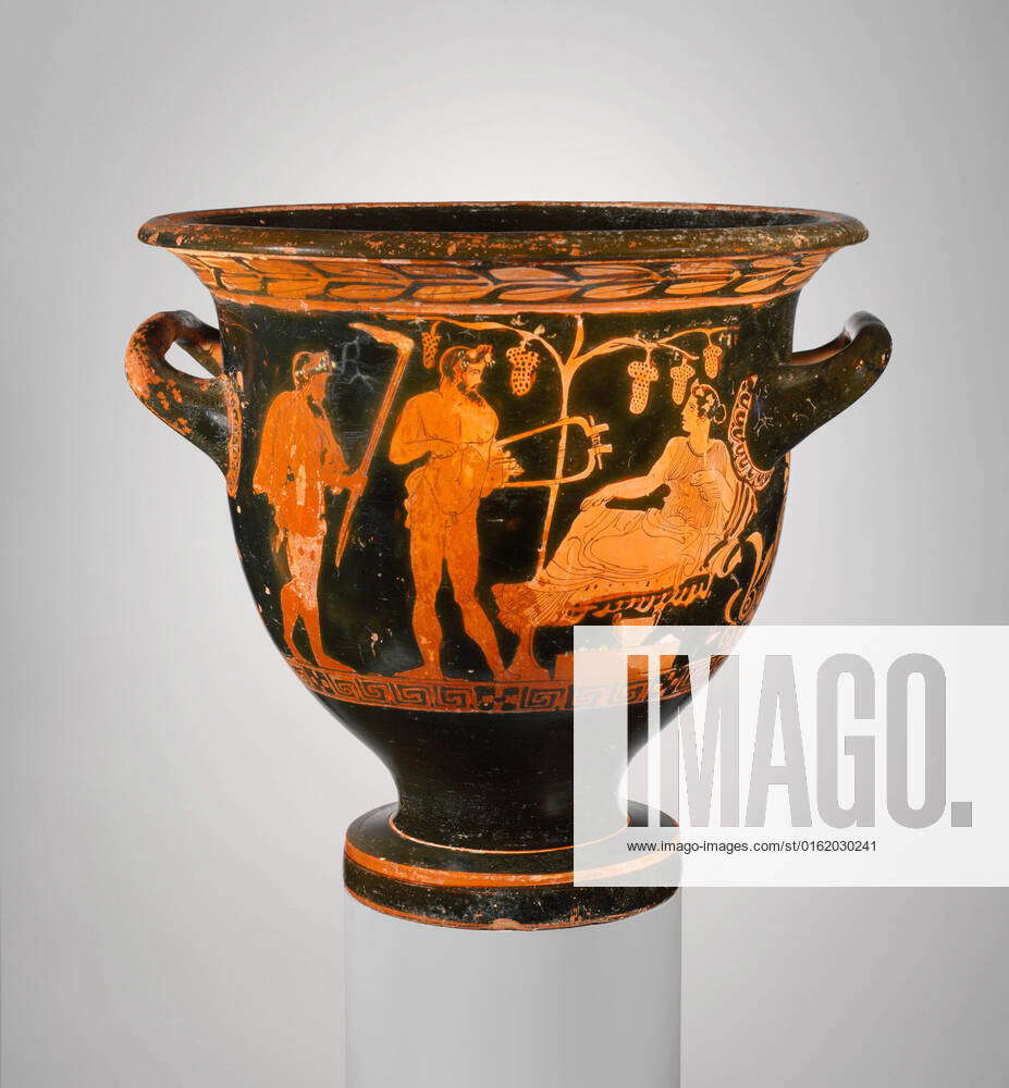 Terracotta bell-krater (bowl for mixing wine and water) late 5th ...