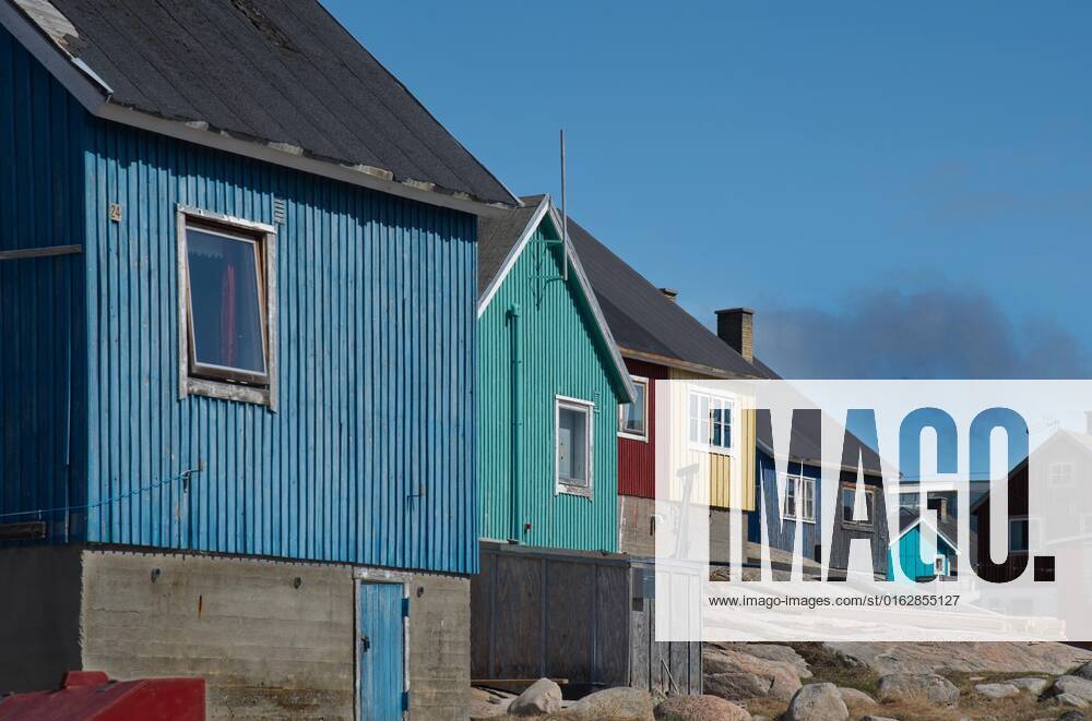 Wooden houses in Ilulissat, Greenland, North America