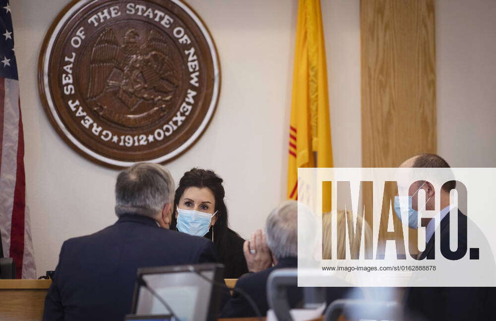 May 25, 2020, USA: District Judge Cindy Leos talks with attorneys as ...