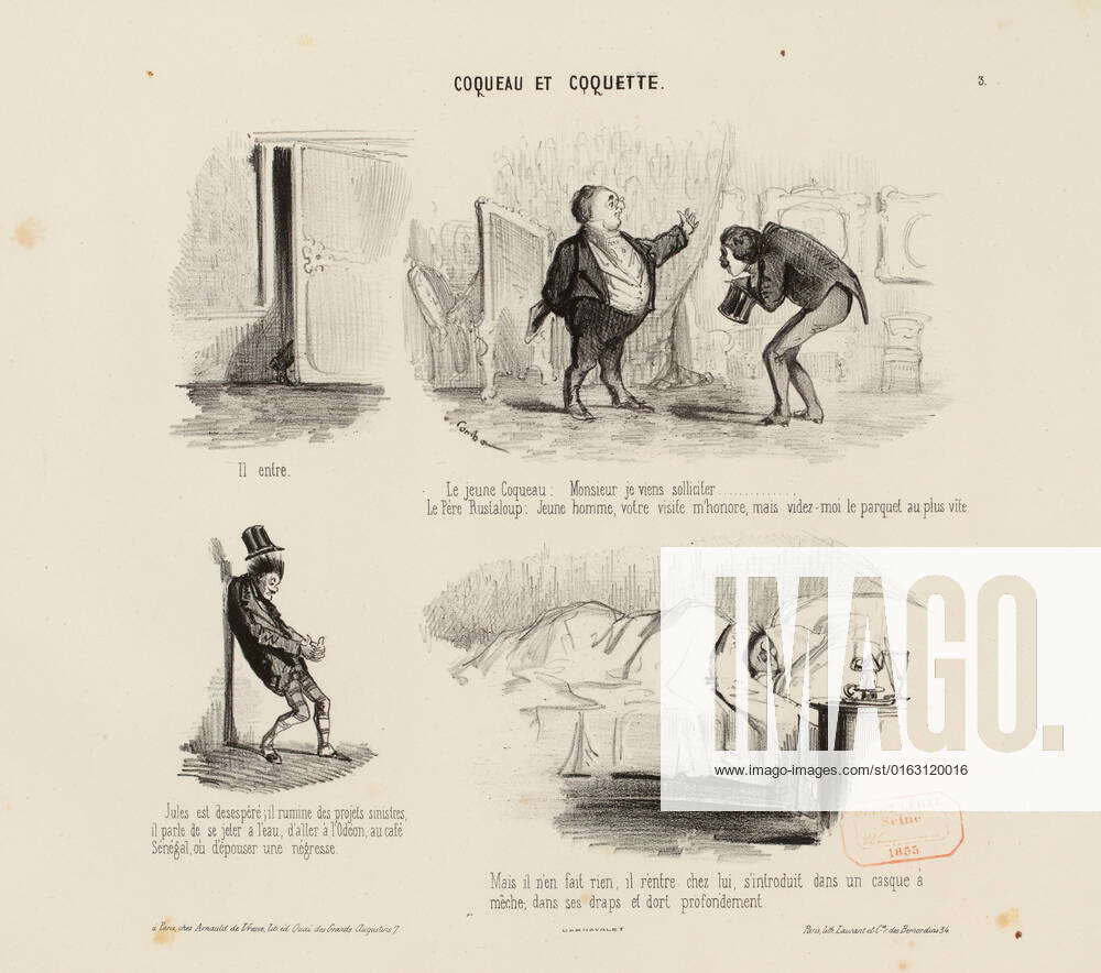 He enters. 3. (title registered) Shelf and coquette. (Title of the