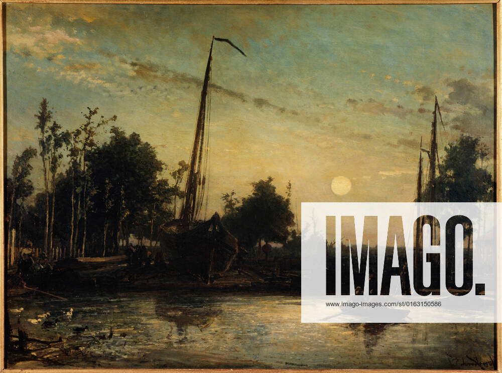 Boat under construction Johan Barthold Jongkind (18191891). Boat under