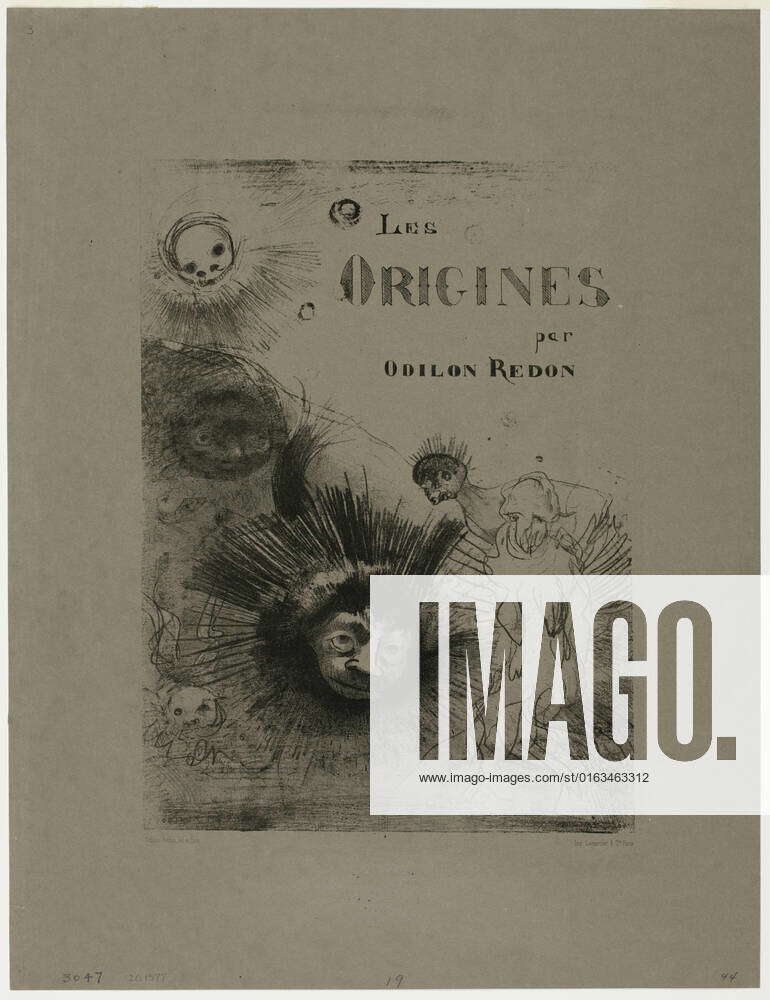 Cover-Frontispiece for Les Origines Made 1883 France. Lithograph in ...