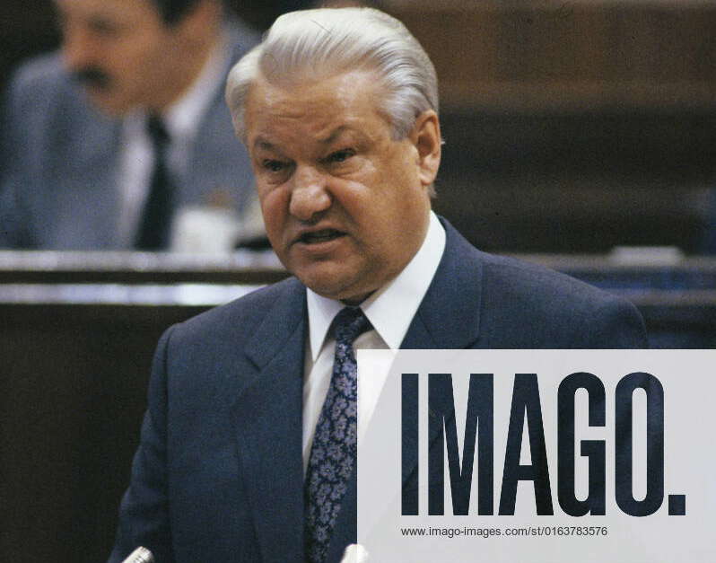 Boris Yeltsin 421684 06.04.1992 Russian President Boris Yeltsin making ...