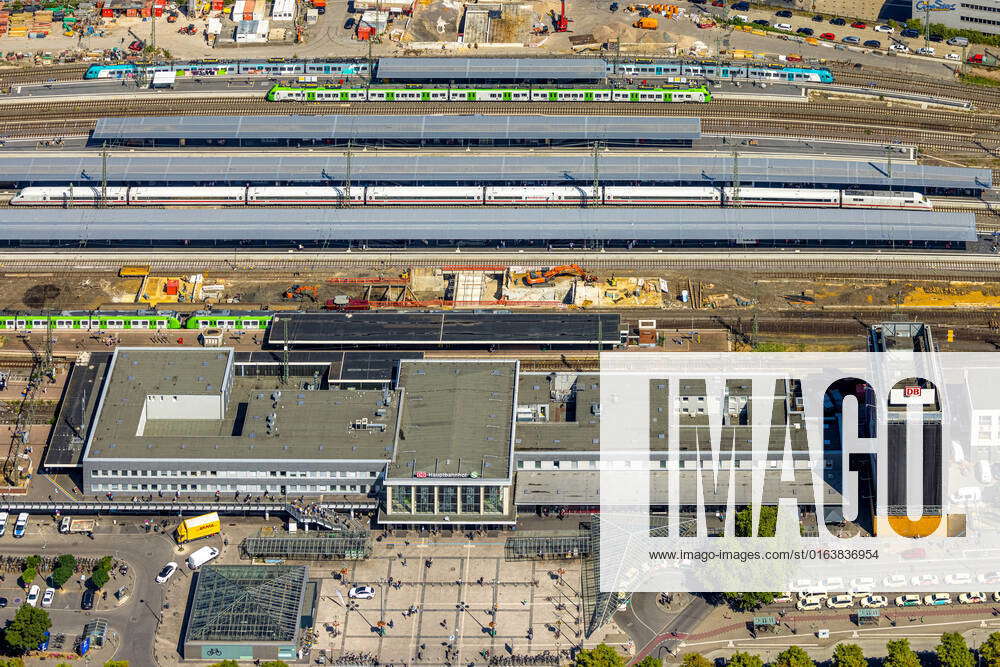 Aerial View Dortmund Main Station With Station Forecourt City