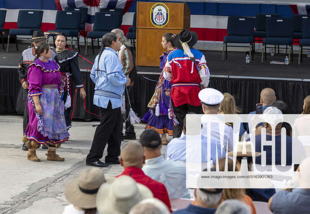 Tribal elders from the Chickasaw Nation from Oklahoma perform a ...