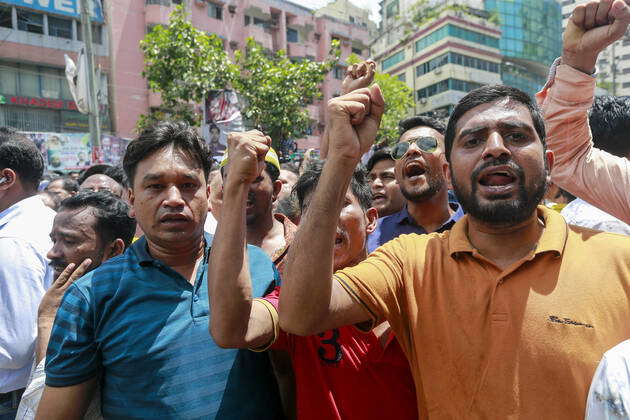 August 4, 2022, Dhaka, Bangladesh: Leaders and activists of Bangladesh ...