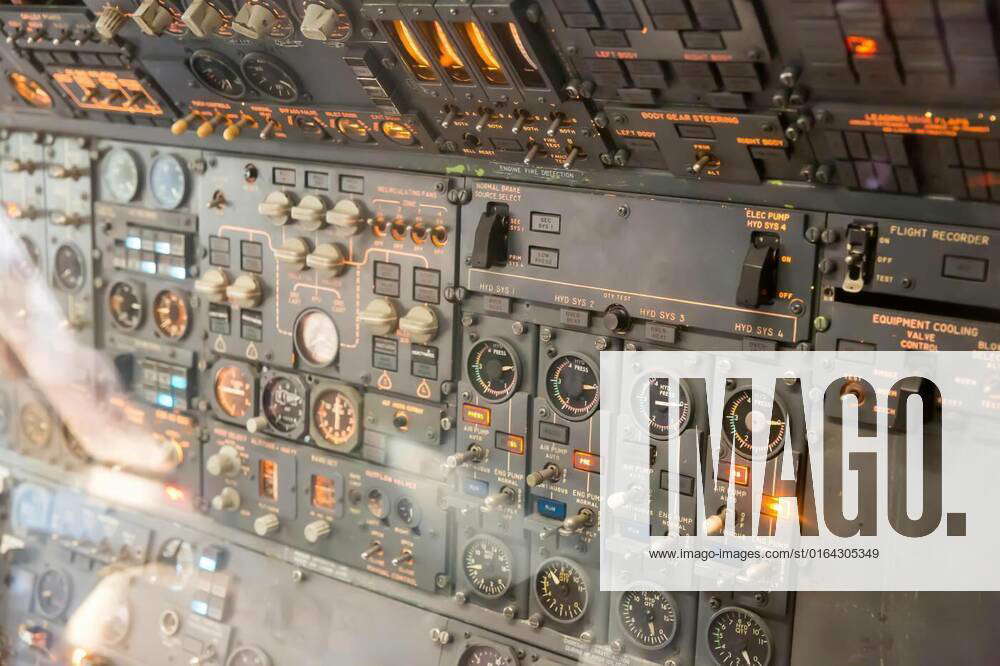 Avionics dashboard inside plane., Avionics dashboard inside plane of