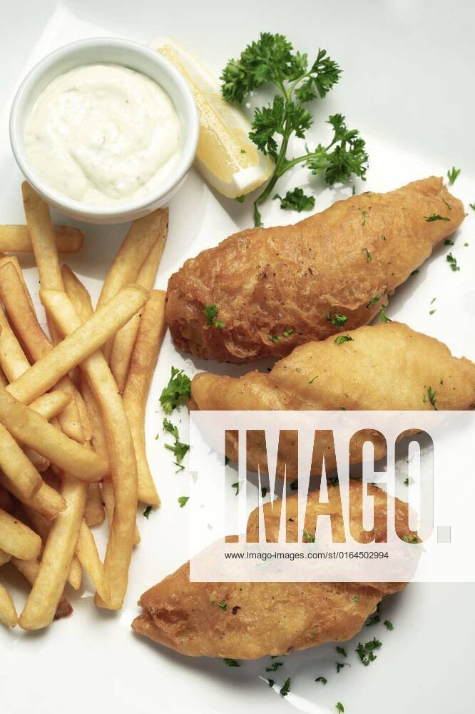 British traditional fish and chips meal on plate, british traditional
