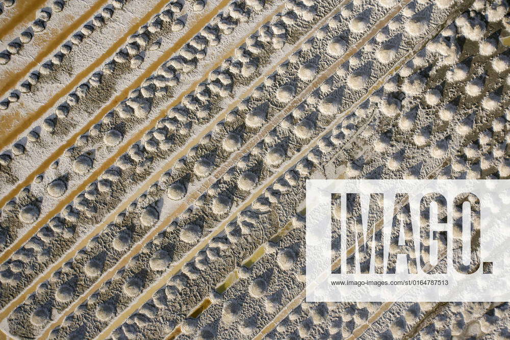 Aerial of alkali flat in Owens Valley, California, USA