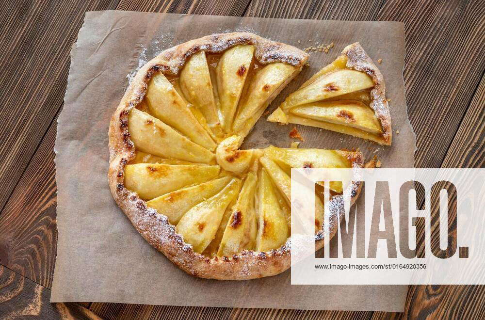 Pear And Ginger Galette, Pear And Ginger Galette On Baking Paper, Pear ...